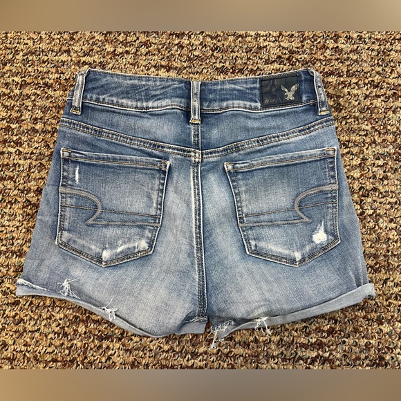 American Eagle Hi-Rise Shortie Jean Shorts, Size 0 - Picture 2 of 5